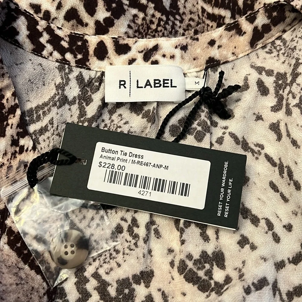 R-Label Snakeskin Print Dress 🤎